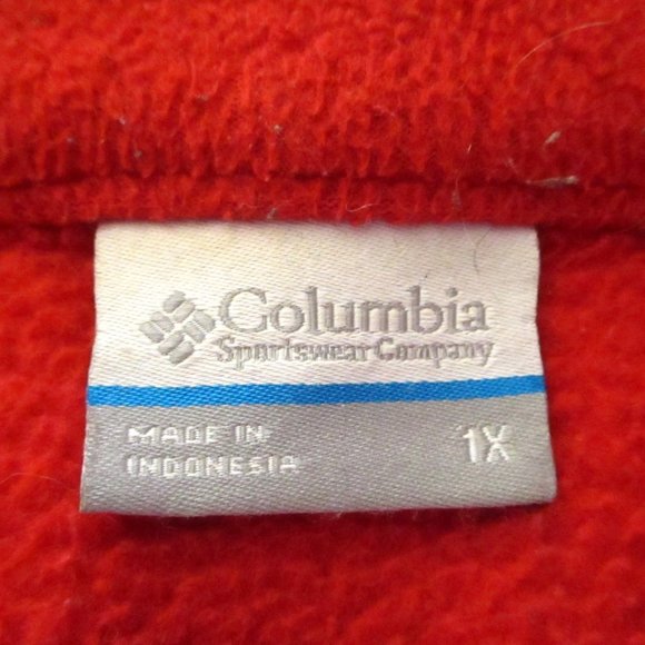 Columbia Womens Full Zip Up Fleece Jacket, Red, Pockets, High Neck, Size 1X - Picture 9 of 11